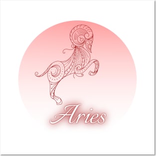 Spherical Zodiac Aries Posters and Art